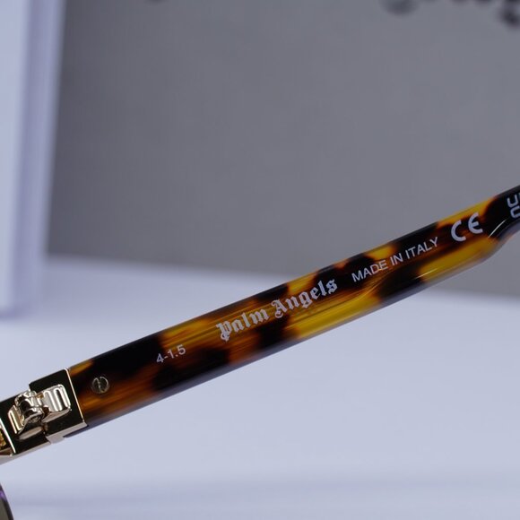 Palm Angels PERI10I KING 6064 Shield Sunglasses - Havana Gold /Brown - Picture 8 of 10